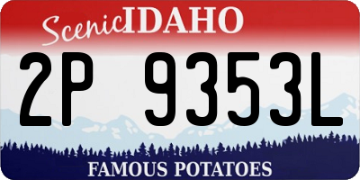 ID license plate 2P9353L