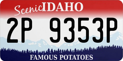 ID license plate 2P9353P