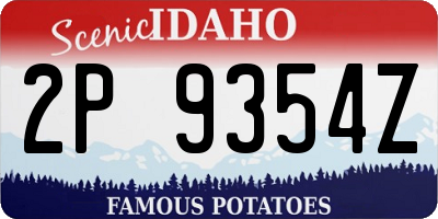 ID license plate 2P9354Z