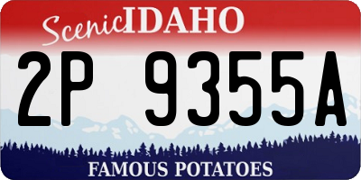 ID license plate 2P9355A