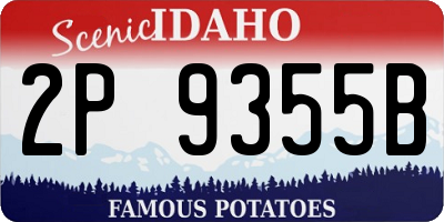 ID license plate 2P9355B