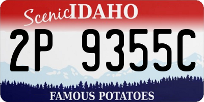 ID license plate 2P9355C