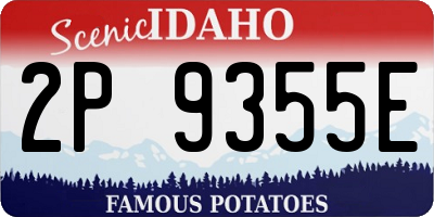 ID license plate 2P9355E