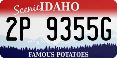 ID license plate 2P9355G