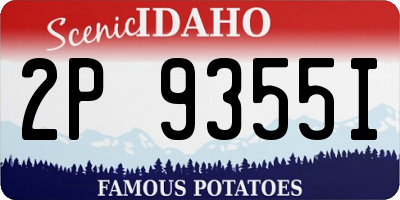 ID license plate 2P9355I