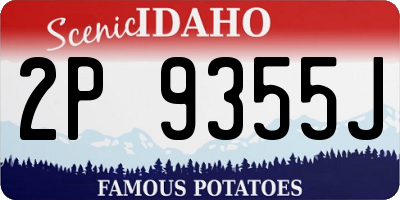 ID license plate 2P9355J