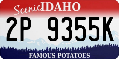 ID license plate 2P9355K