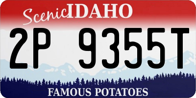 ID license plate 2P9355T