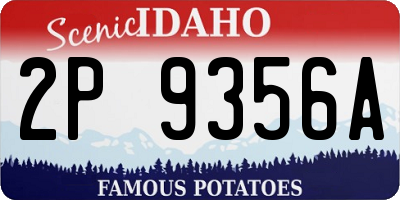 ID license plate 2P9356A