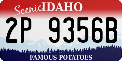 ID license plate 2P9356B
