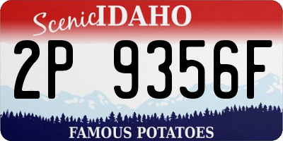 ID license plate 2P9356F