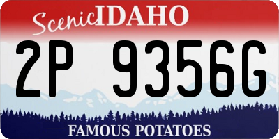 ID license plate 2P9356G