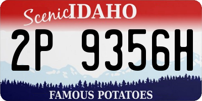 ID license plate 2P9356H