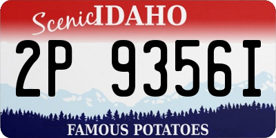 ID license plate 2P9356I