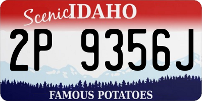 ID license plate 2P9356J
