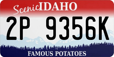 ID license plate 2P9356K