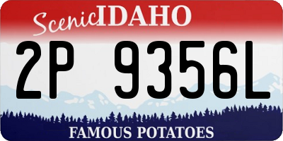 ID license plate 2P9356L