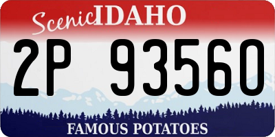 ID license plate 2P9356O