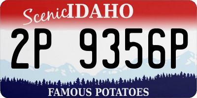 ID license plate 2P9356P