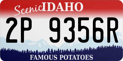 ID license plate 2P9356R
