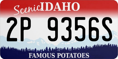 ID license plate 2P9356S