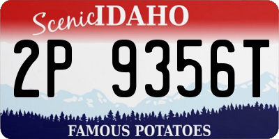 ID license plate 2P9356T