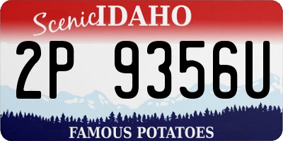 ID license plate 2P9356U