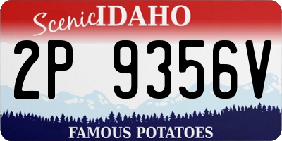 ID license plate 2P9356V