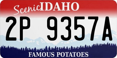 ID license plate 2P9357A