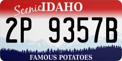 ID license plate 2P9357B