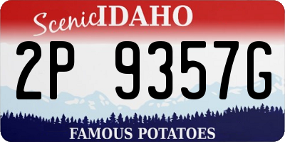 ID license plate 2P9357G