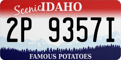 ID license plate 2P9357I