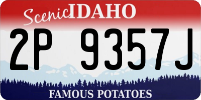 ID license plate 2P9357J