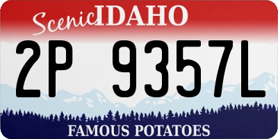 ID license plate 2P9357L