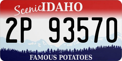 ID license plate 2P9357O