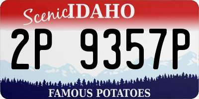 ID license plate 2P9357P