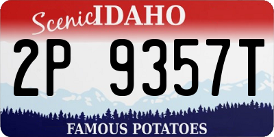 ID license plate 2P9357T