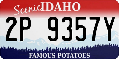 ID license plate 2P9357Y