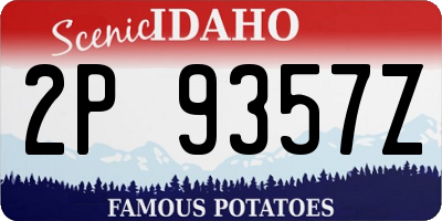 ID license plate 2P9357Z