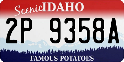 ID license plate 2P9358A