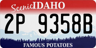 ID license plate 2P9358B