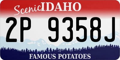 ID license plate 2P9358J