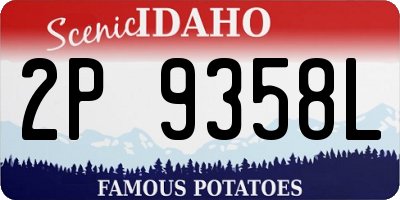 ID license plate 2P9358L