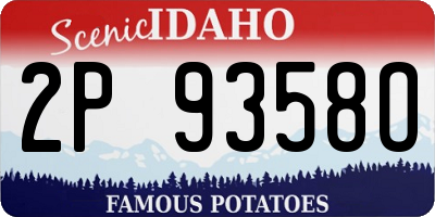 ID license plate 2P9358O