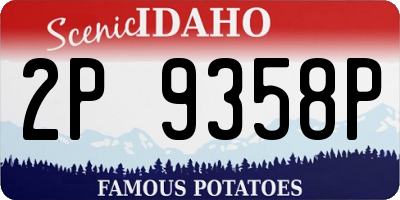 ID license plate 2P9358P