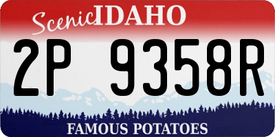 ID license plate 2P9358R