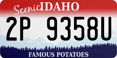 ID license plate 2P9358U
