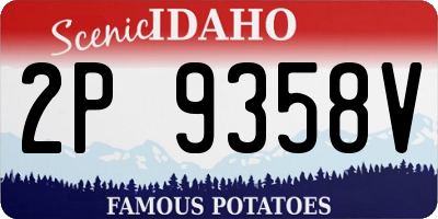 ID license plate 2P9358V