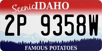 ID license plate 2P9358W