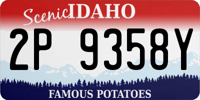ID license plate 2P9358Y
